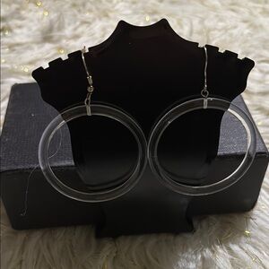 Elegant Clear Hoop Earrings